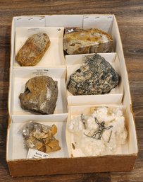 Assortment Of Mineral Specimens (Nephrite Jade, Aragonite, Quartz, Barite, Etc) #A192