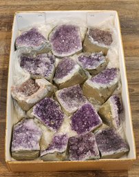 Cut Base Purple Amethyst Mineral Specimens #A208