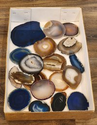 Assortment Of Colorful Geode Stone Slices #A210