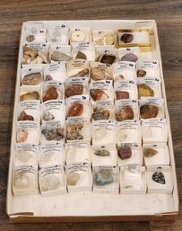 Assortment Of Mineral Specimens (Fairburn Agates, Silver, Feasterville Skeletal Quartz, SHARK Tooth) #A221