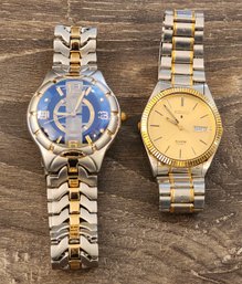 (2) Vintage Men's Quartz Watches - Seiko And Geneva #A224