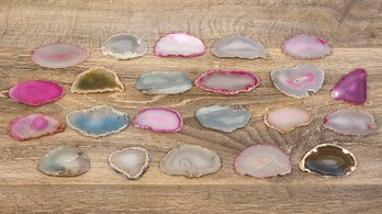 Assortment Of Colorful Geode Slices #A225