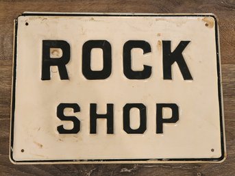 Vintage Metal ROCK SHOP Metal Sign #A234