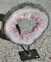 Large Beautiful Amethsyt Portal On Stand Mineral Specimen #A244