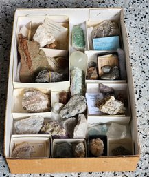 Assortment Of Mineral Specimens (Flourite, Scheelite, Hydrozoncite, Etc) #A280