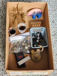 Assortment Of Novelty Items (Antique Padlock, Tax And Transit Tokens, Etc) #A293