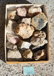 Assortment Of Flourescent Calcite Mineral Specimens