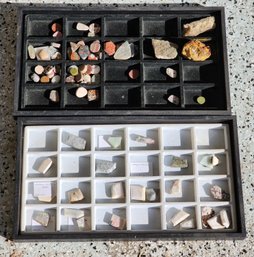 Assortment Of Mineral Specimens With Display Trays