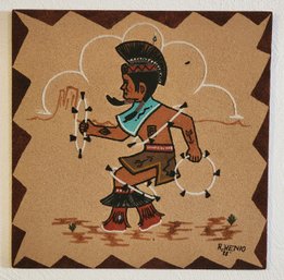 Vintage New Mexico Sand Painting SIGNED By Artist