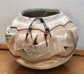 Vintage Ceramic Handmade SIGNED Decorative Vessel