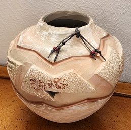 Vintage Ceramic Handmade SIGNED Decorative Vessel #2
