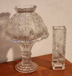 (2) Vintage Art Glass Home Decor Selections