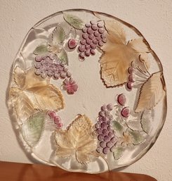 Vintage Fine Art Glass Colored Platter