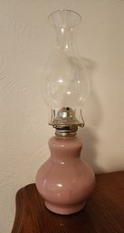 Vintage Pink Ceramic Base Oil Lamp