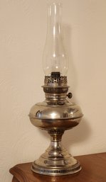 Vintage Metal Base Oil Lamp #1