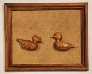 Vintage Mid Century Modern Handmade Duck Theme Wall Accent