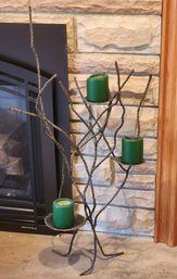 Metal Free Form Twig Branch Style Candle Holder