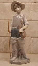 Vintage LLADRO Porcelain Fisherman Figure