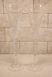 (2) WATERFORD Crystal Champagne Glasses