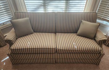 Vintage Sleeper Sofa With STRIPE Accents