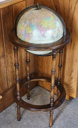 Vintage 12' CRAM ANTIQUE World Globe On Wooden Stand