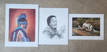 (3) Vintage GLORIA CLAY Fine Art Lithograph Prints SIGNED AND NUMBERED