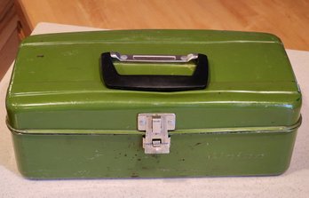 Vintage Green UNION Toolbox With Assortment Of Tools