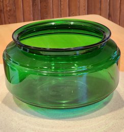 Antique Depression Emerald Glass Fish Bowl