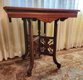 Antique Victorian Eastlake Style Parlor Table