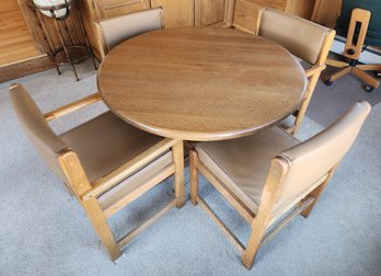 Vintage Mid Century Modern Dining Table With (4) Chairs