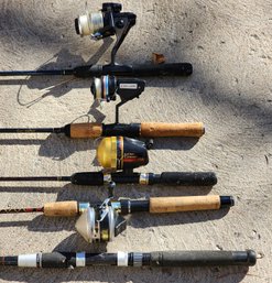 (4) Fishing Rod And Reel Combos And (1) Shimano Rod