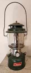Vintage COLEMAN Model 220F Lantern With PYREX Glass Shade