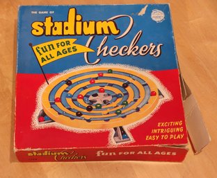 Vintage Stadium Checkers Game