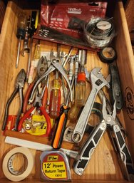 Drawer Full Of Tools And Home Improvement Accessories