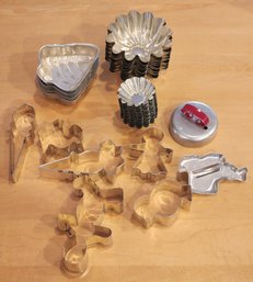 Assortment Of Cookie Cutters And Baking Tins