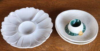 Selection Of Ceramic Salsa Dip Bowl Serving Constainers