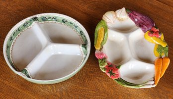 (2) Vintage Ceramic Serving Platters