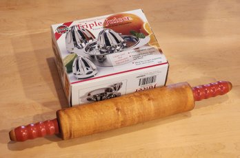 Triple Juicer And Rolling Pin Combo