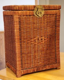 Vintage Woven Wicker Style Hamper Basket