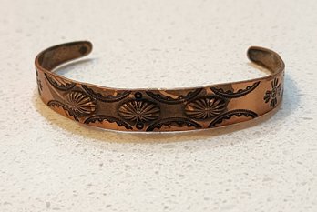 Vintage Native American Style Copper Bracelet #A22