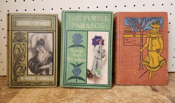 (3) Antique Hardback Books Feat. ROMANCE OF TWO WORLDS
