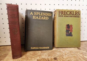 (3) Antique Hardback Books Feat. FRECKLES