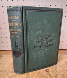Antique 1880 History Of The Civil War Hardback Book