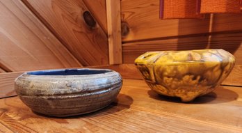 (2) Handmade Ceramic Pottery Vessels