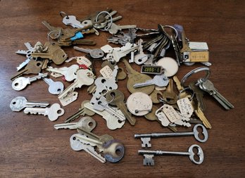 Large Assortment Of Vintage Keys