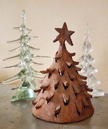 (3) Christmas Tree Holiday Decor Selections