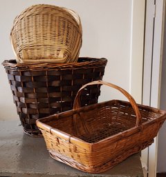 (3) Vintage Home Decor Baskets