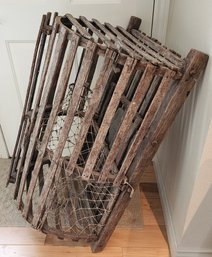 Antique Handcrafted Wooden Lobster Trap