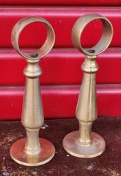 (2) Vintage Brass Footrail Accessories Hardware
