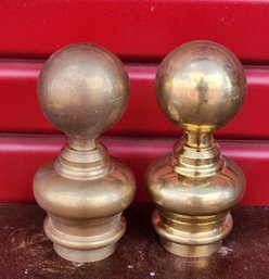 (2) Vintage Brass Headpost Accent Hardware
